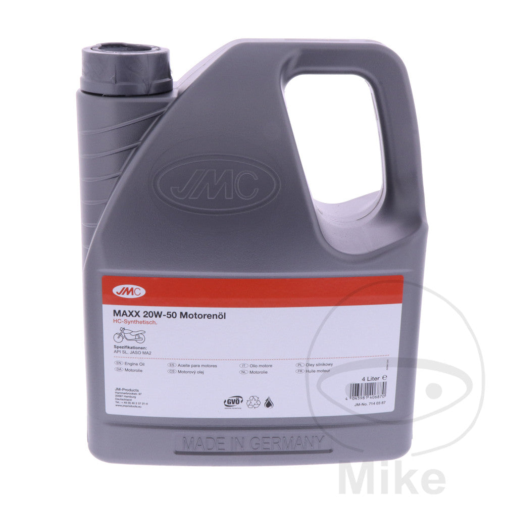 Huile moteur JMC Maxx 20W50 4T HC-Synthèse TWIN 4 L