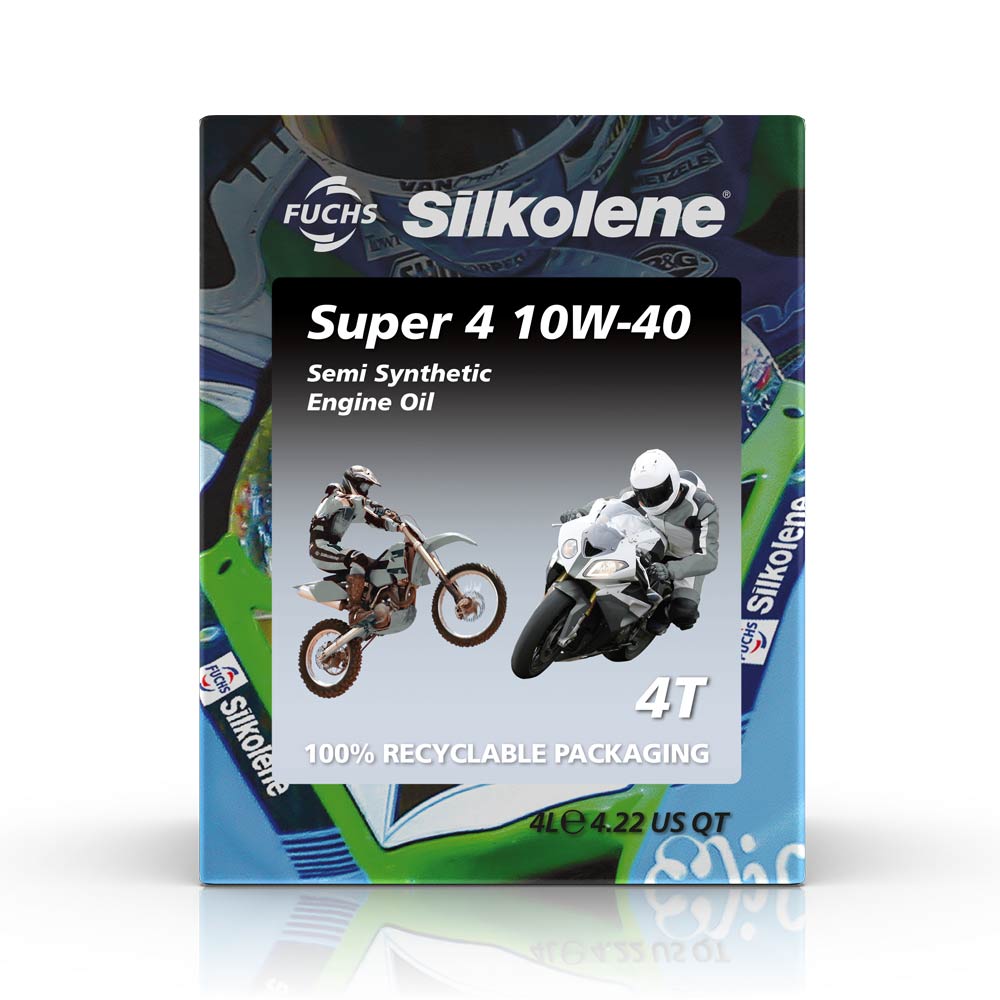 Silkolene Super 4 10W40 - Huile moteur 4T semi-synthèse 4L