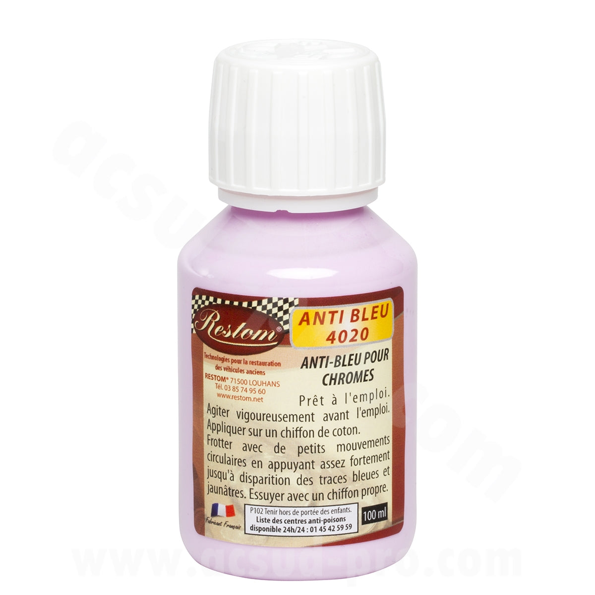Restom antibleu 4020 - Nettoyant chromes et inox