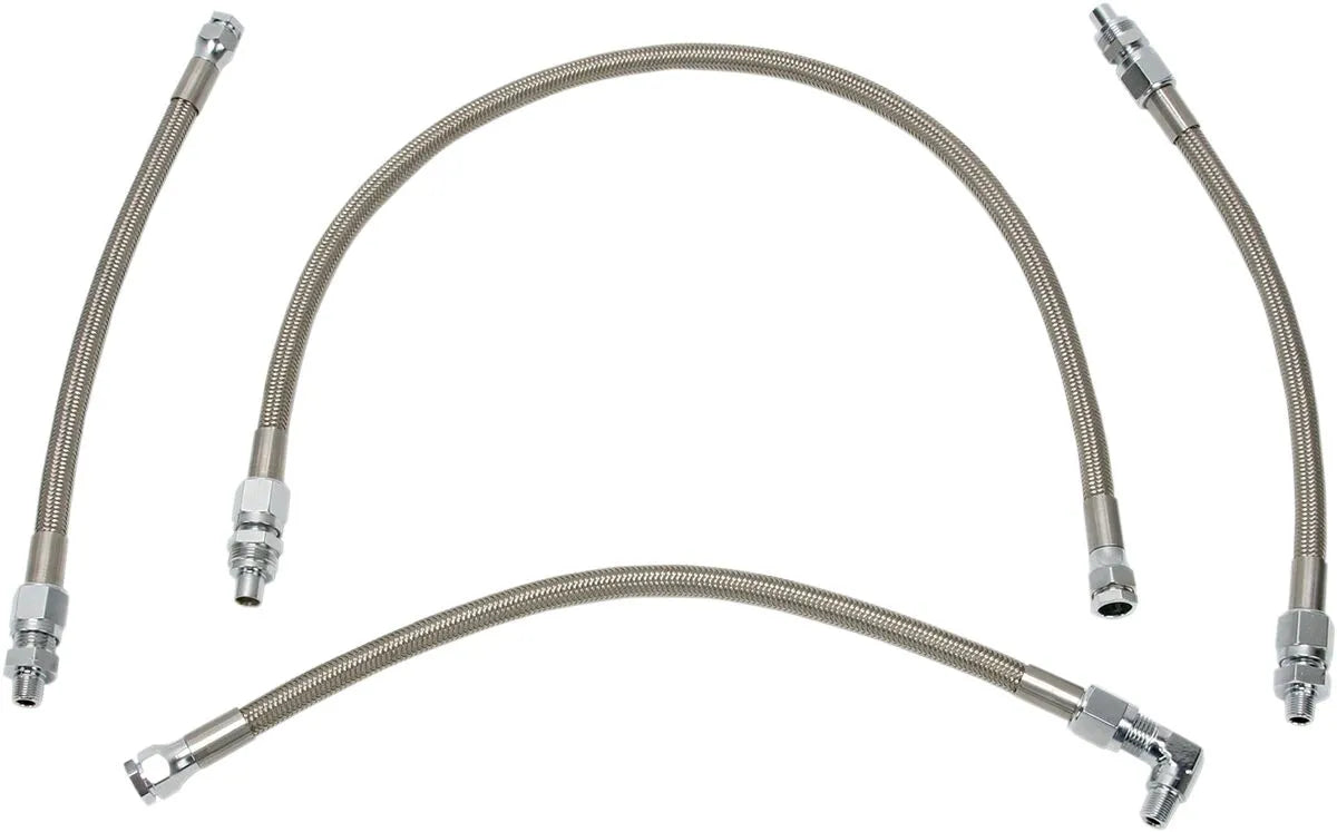 Kit de durites d'huile tressées en acier inoxydable DRAG SPECIALTIES