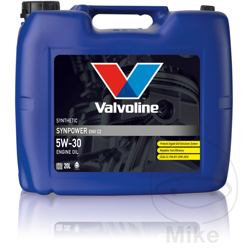 Huile moteur Valvoline 5W30 ENV C2 20 litres avec robinet de vidange intégré