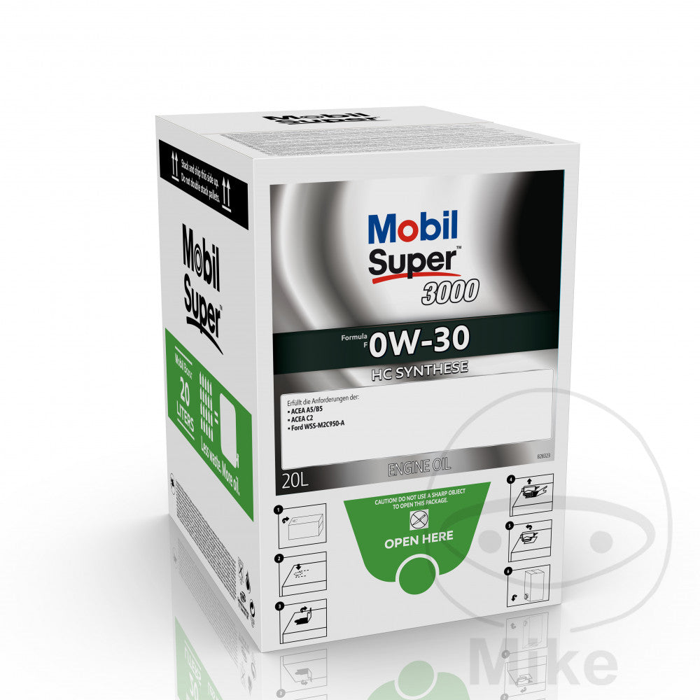 Huile Moteur Mobil 0W30 SUP3000 20 L avec robinet de vidange intégré