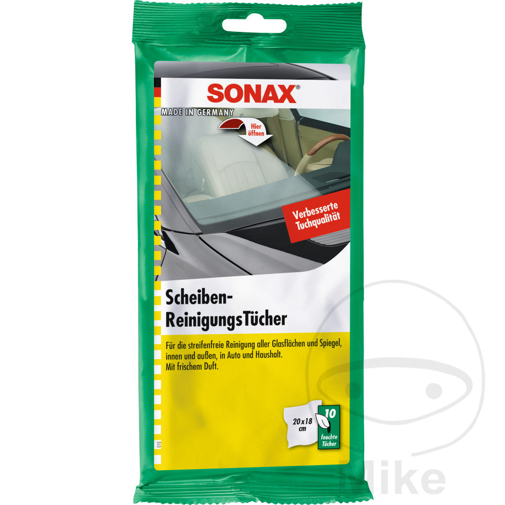 Lingettes nettoyantes pour vitres Sonax 10 pièces