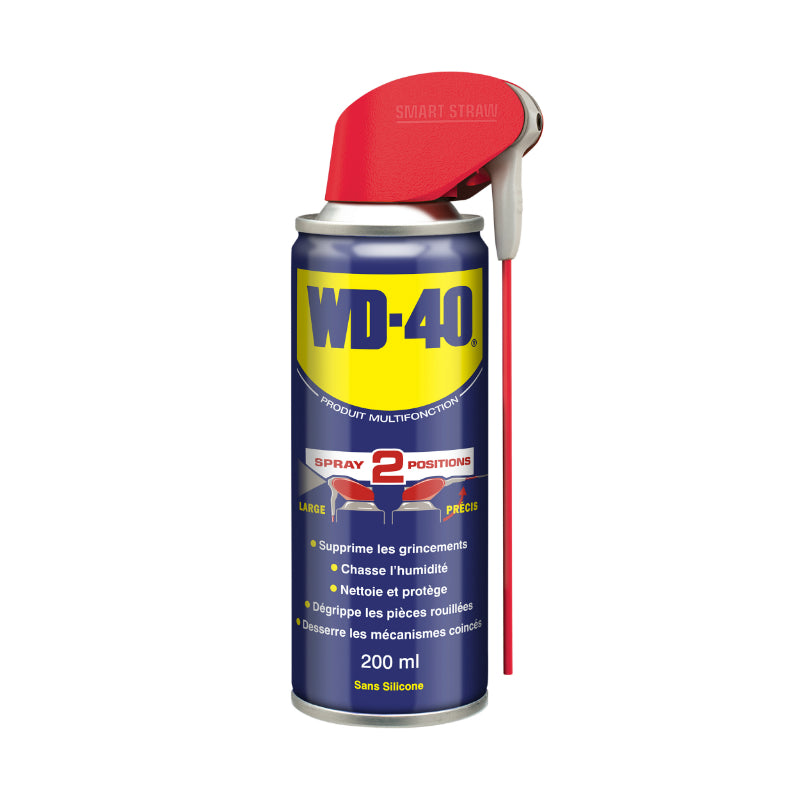 Lubrifiant WD-40 multifonction double position aérosol 200 ml