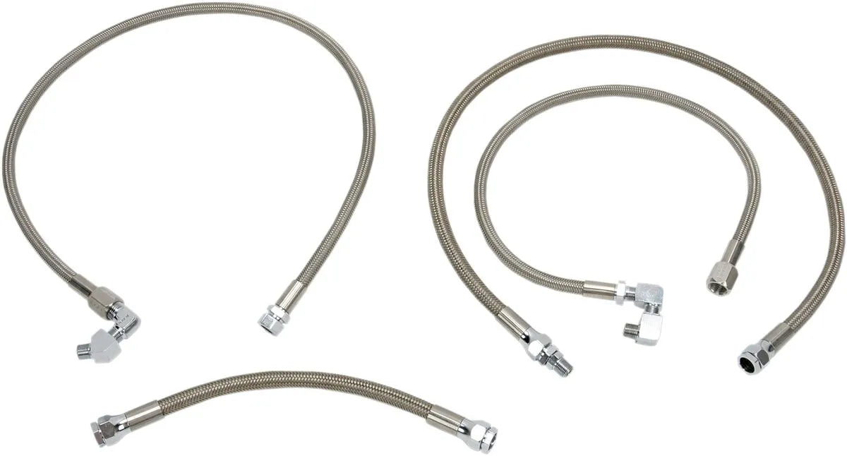 Kit de durites d'huile tressées en acier inoxydable DRAG SPECIALTIES
