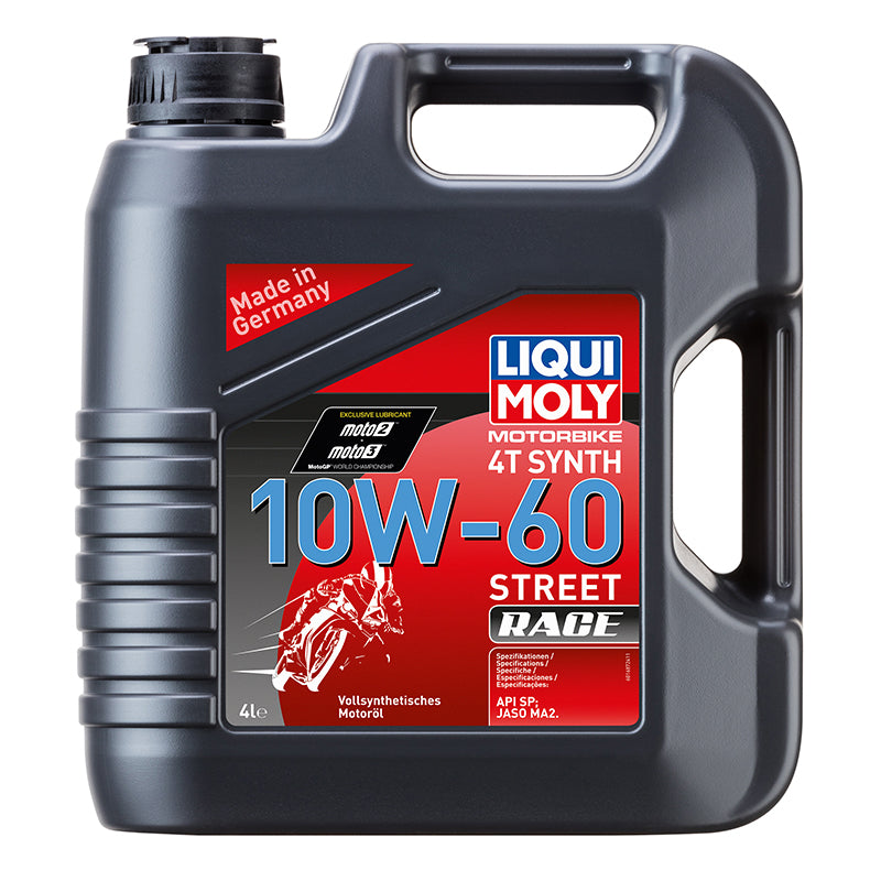 Huile moteur 4 temps Liqui Moly Moto Street Race 4T 10W60 synthèse 4 l