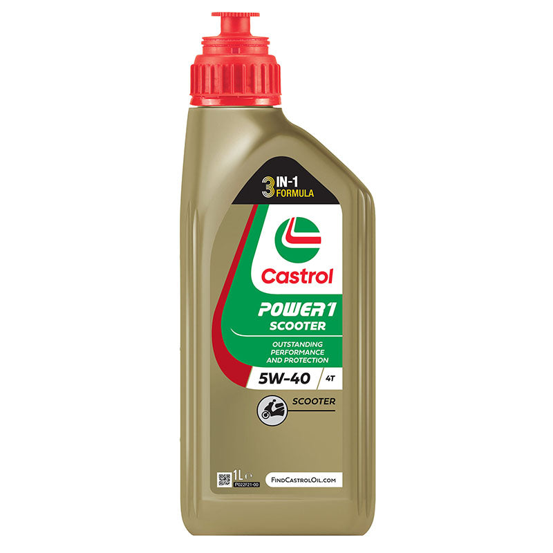 Huile moteur 4 temps Castrol Power 1 Scooter 4T 5W40 synthétique 1L