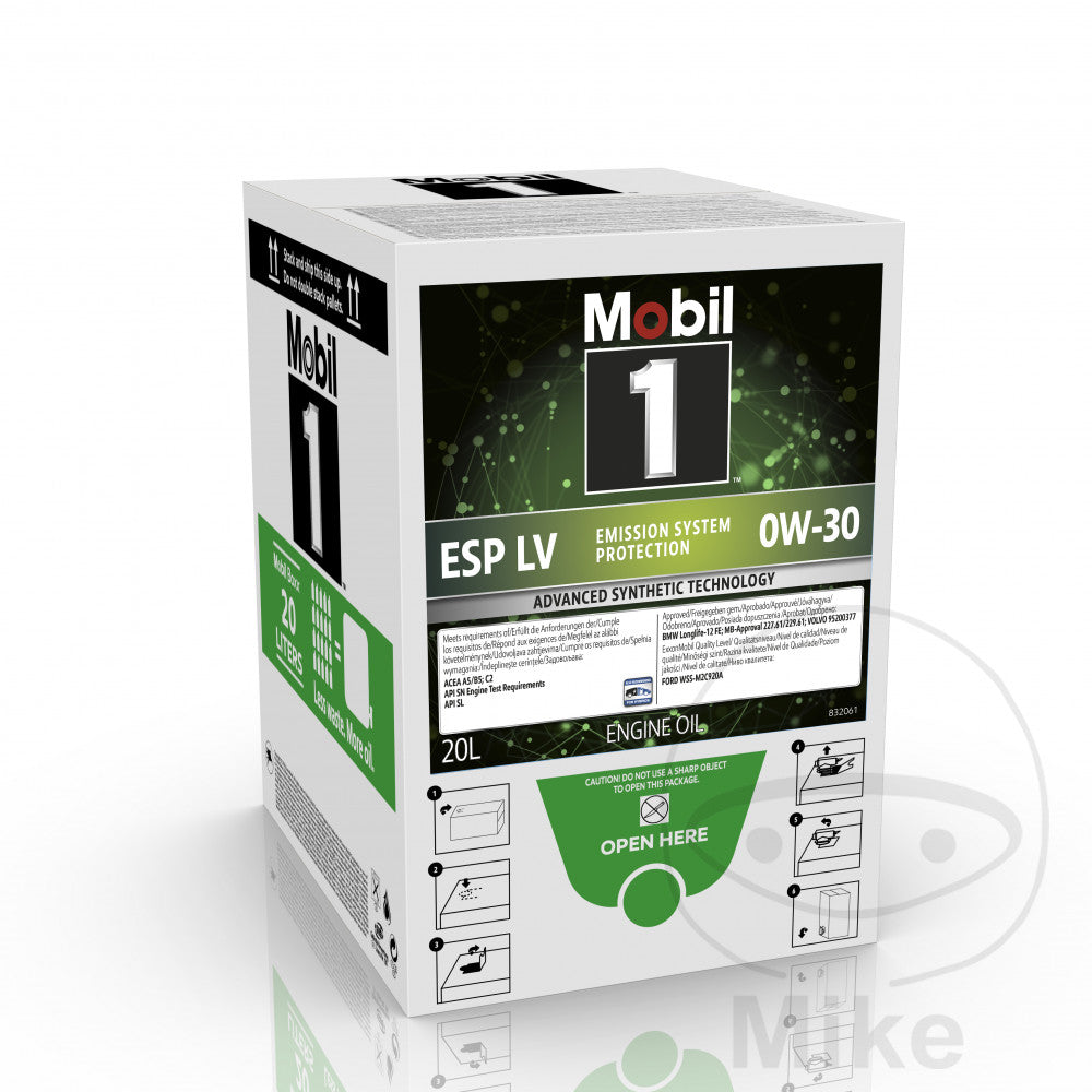 Huile moteur Mobil 0W30 ESP LV 20L