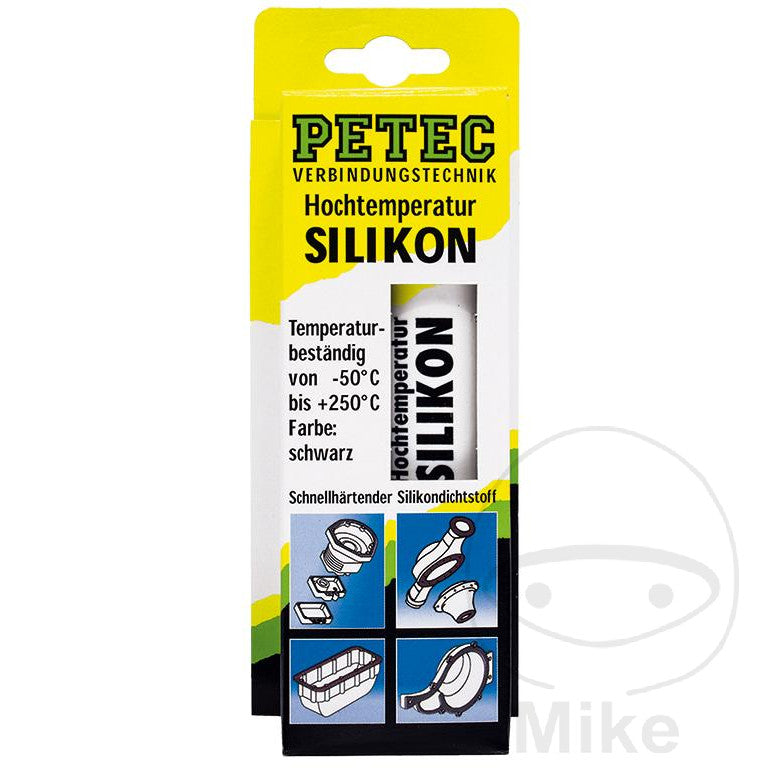 Scellant silicone rouge 70 ml Petec 5576558