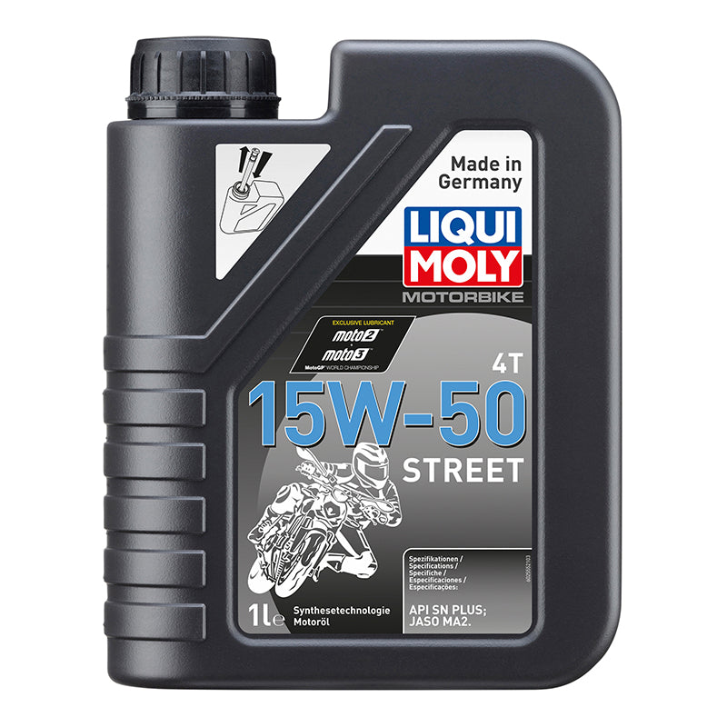 Huile moteur 4 temps synthétique Liqui Moly Moto Street 4T 15W50 1L