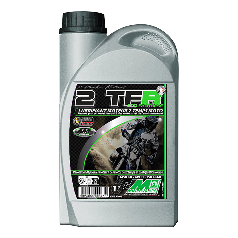 Huile moteur 2 temps MINERVA OIL 100% synthèse 1L