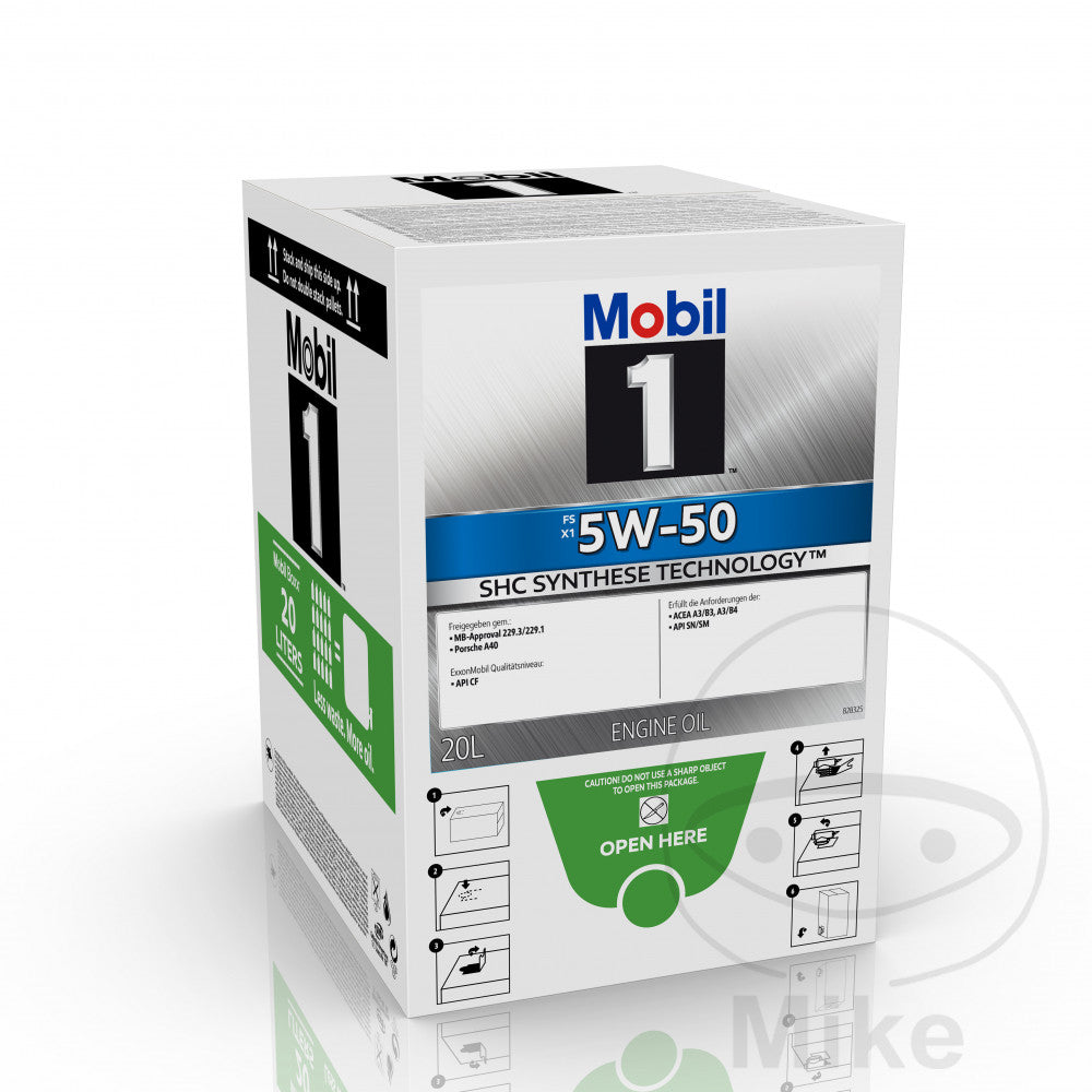 Huile moto Mobil 5W50 FS X2 20L