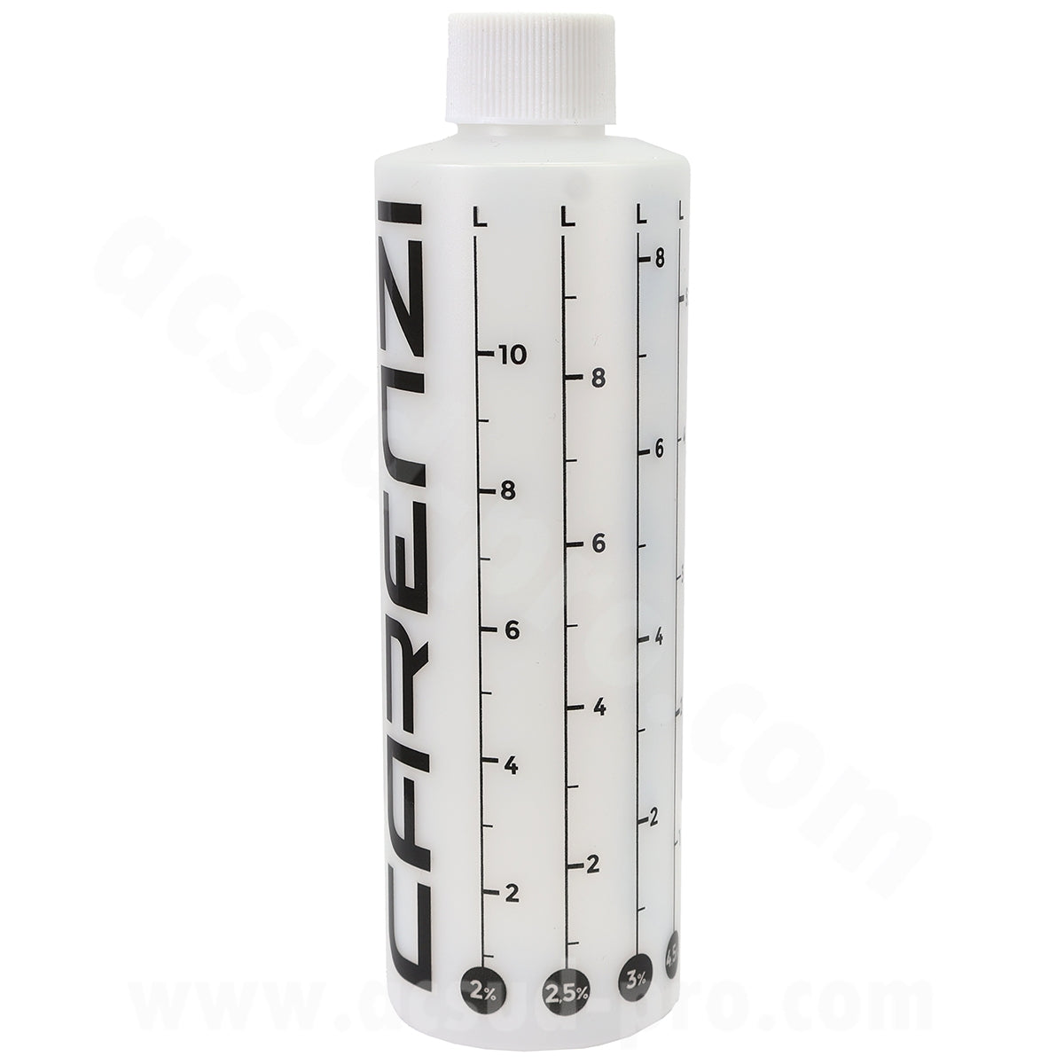 Doseur d'huile 2T 250 ml avec bouchon gradué 2% - 2,5% - 3% - 4,5%