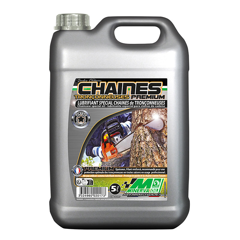 Huile de chaîne tronçonneuse Minerva Premium EXR AD 120 filante 5L