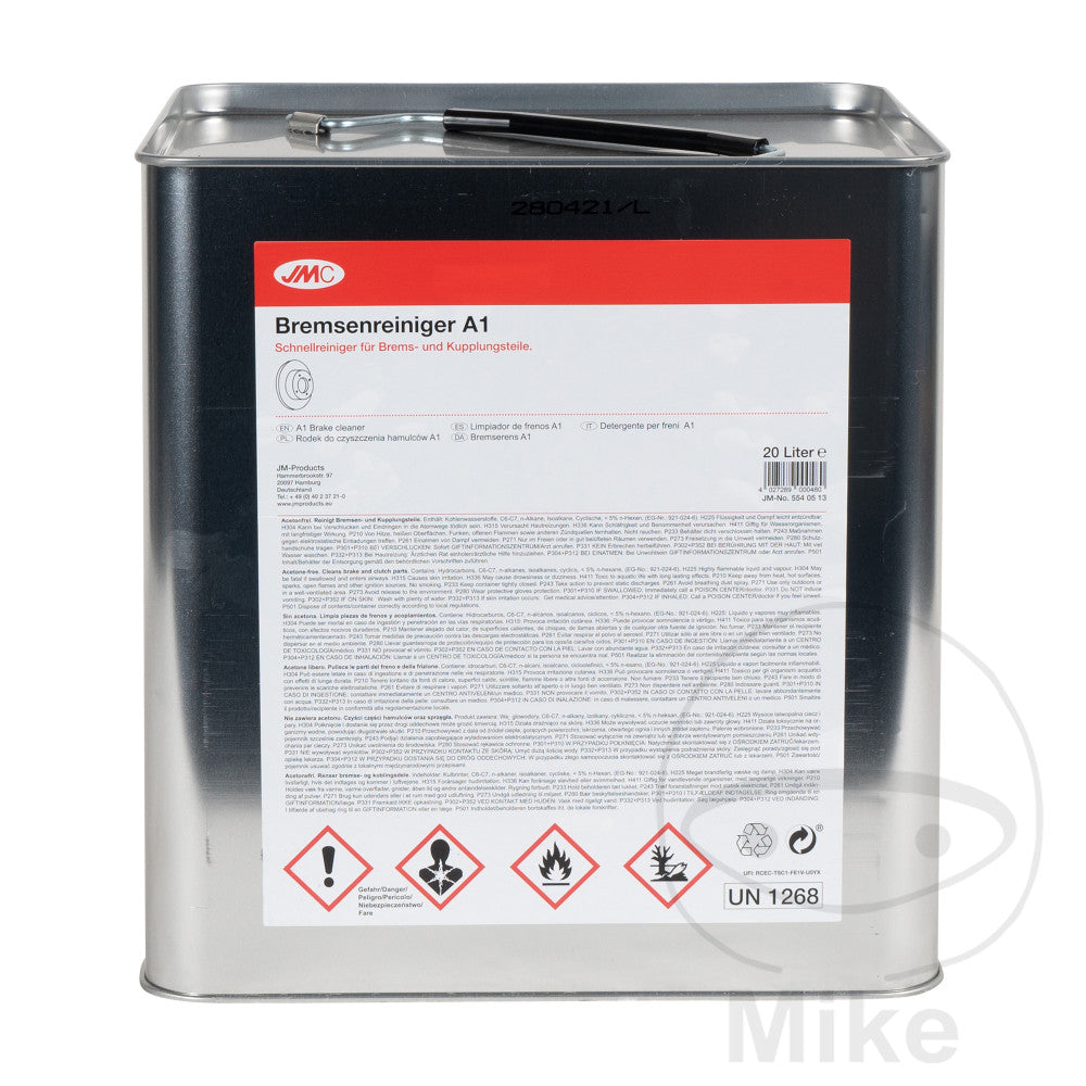 Nettoyant pour freins A1 20 litres JMC avec robinet de vidange intégré