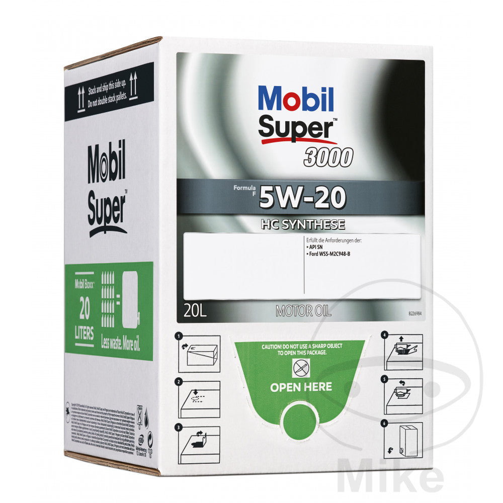 Huile Moteur Mobil 5W20 SUP 20 L avec robinet de vidange intégré