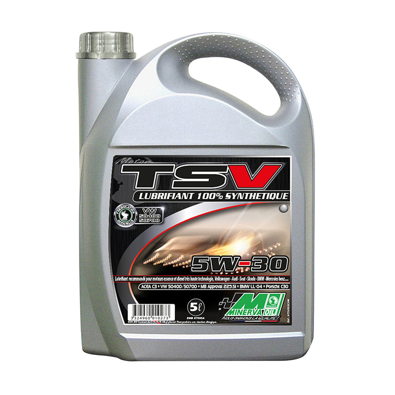 Huile moteur 4 temps Minerva synthèse TSV 5W30 5L