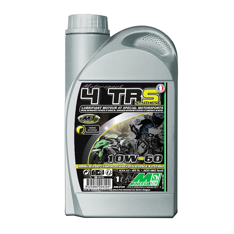 Huile moteur 4 temps Minerva 4TRS 10W60 synthèse 1L