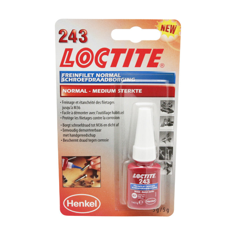 Frein filet Loctite 243 résistance moyenne 5 ml