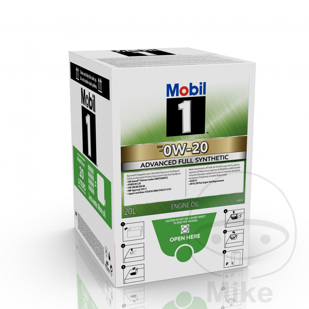 Huile moteur Mobil 0W20 ESP X2 20L
