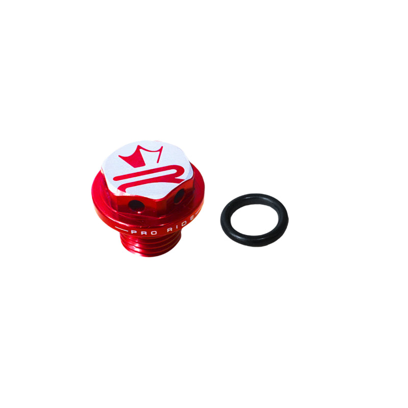 Bouchon d'huile KRM Pro Ride alu CNC rouge MBK 50 Booster/Stunt/Nitro/Ovetto Yamaha 50 BWS/Slider/Aerox/Neos