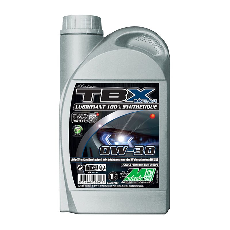 Huile moteur 4 temps Minerva Maxiscooter-Moto TBX 0W30 100% synthèse 1L