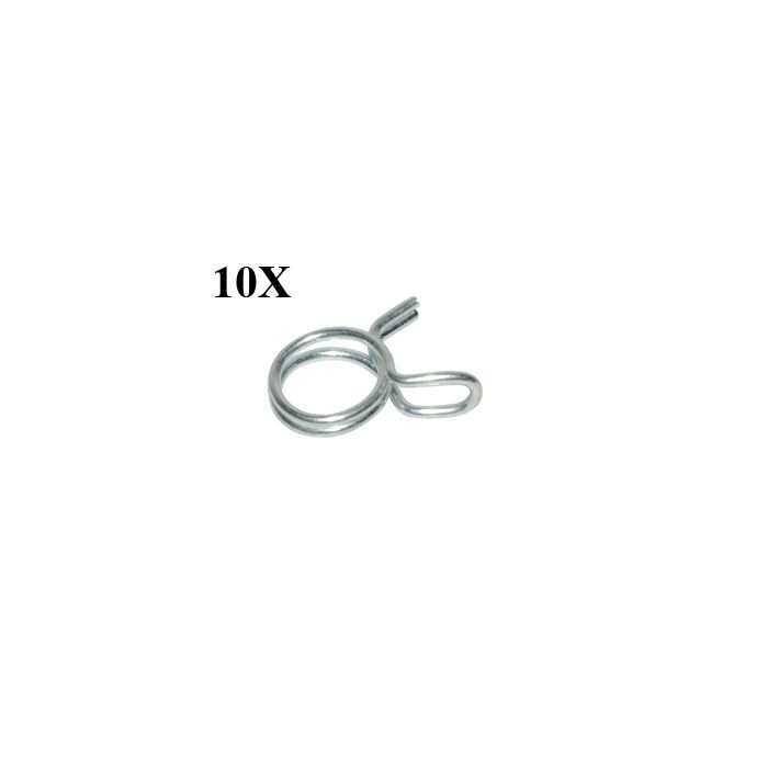 Colliers de serrage à oreilles tuyau huile/air/ben 11 mm 10pcs