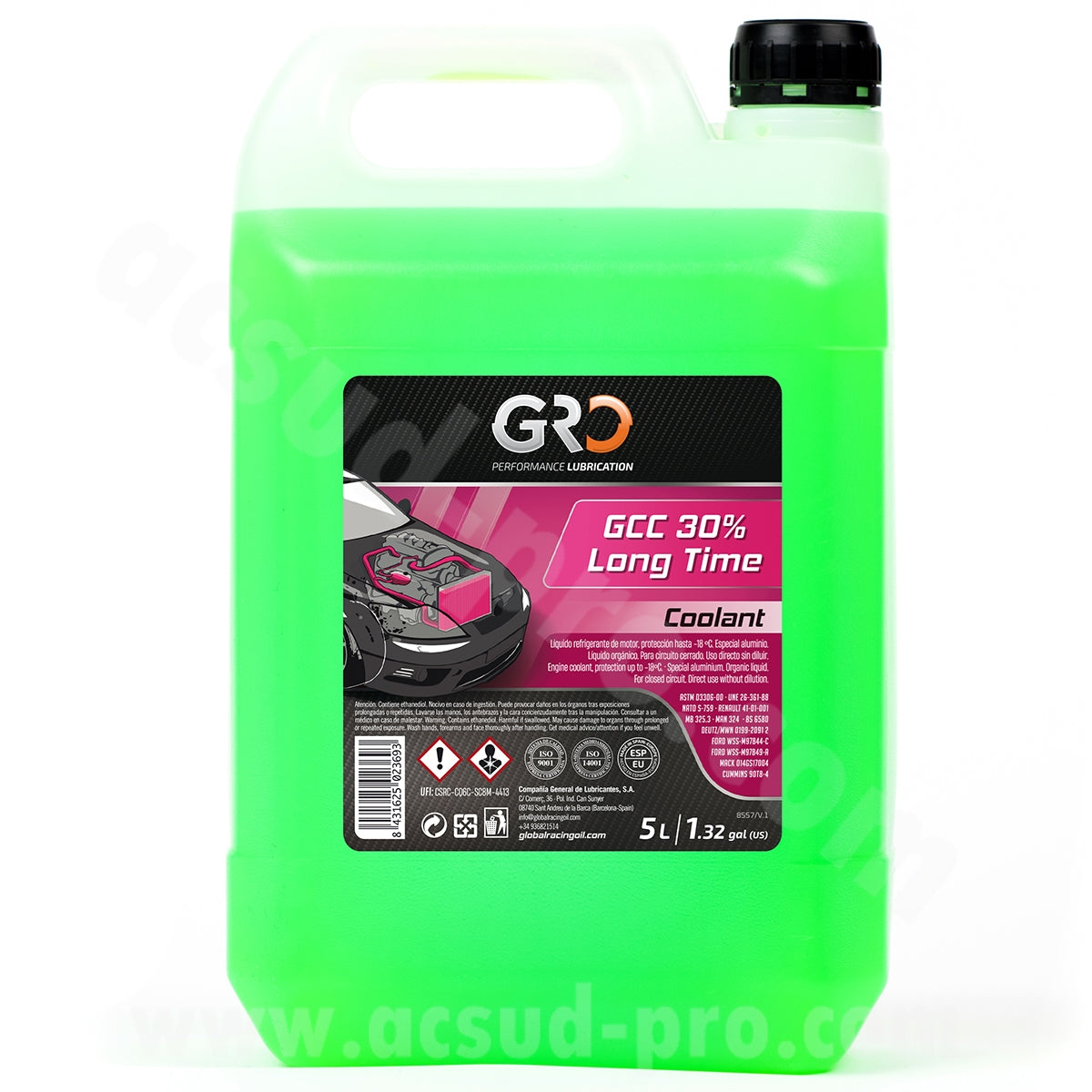 Liquide de refroidissement vert GCC-30 5L