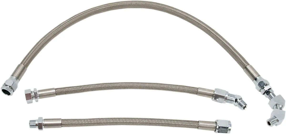 Kit de durites d'huile tressées en acier inoxydable DRAG SPECIALTIES