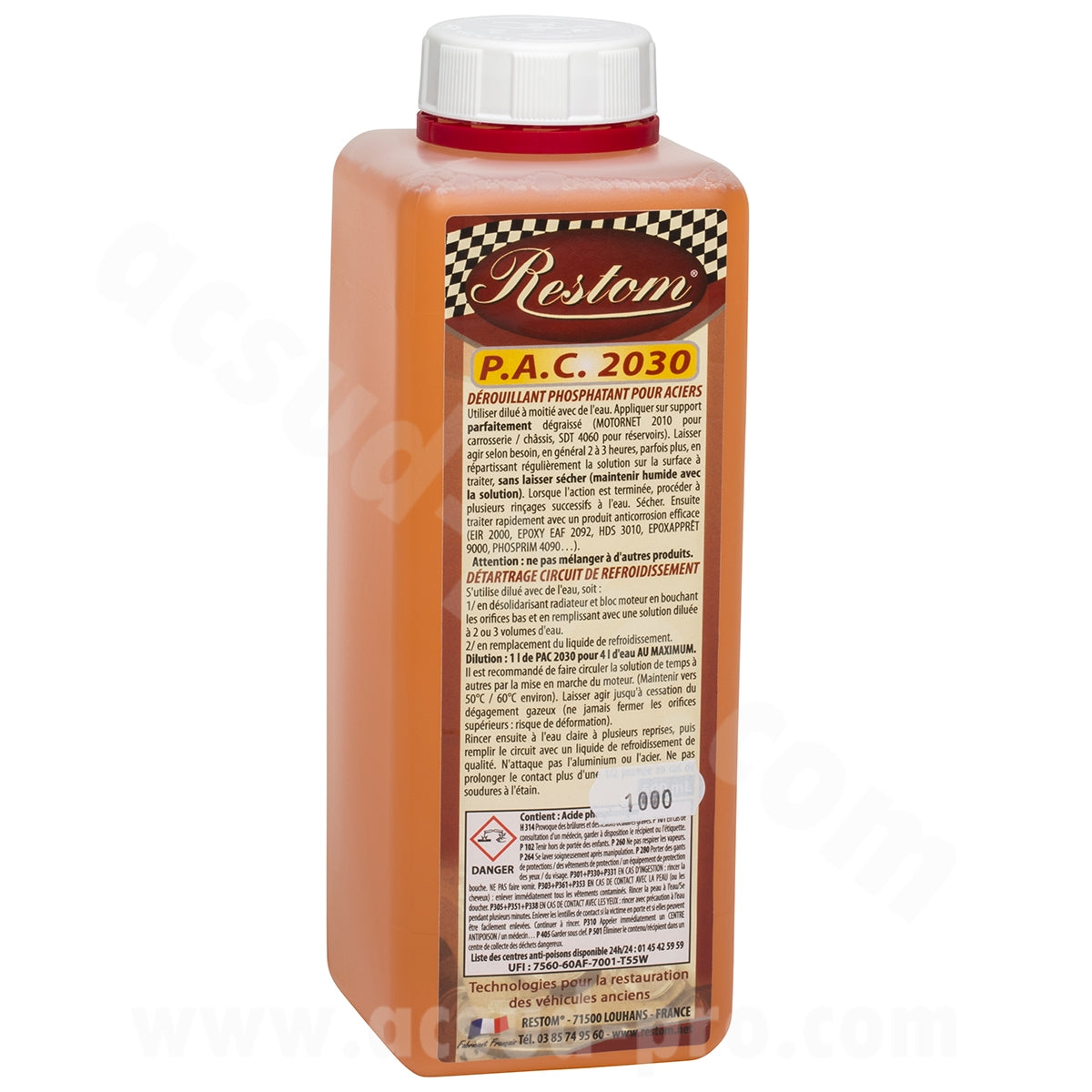 Restom pac 2030 destructeur de rouille 1000 ml