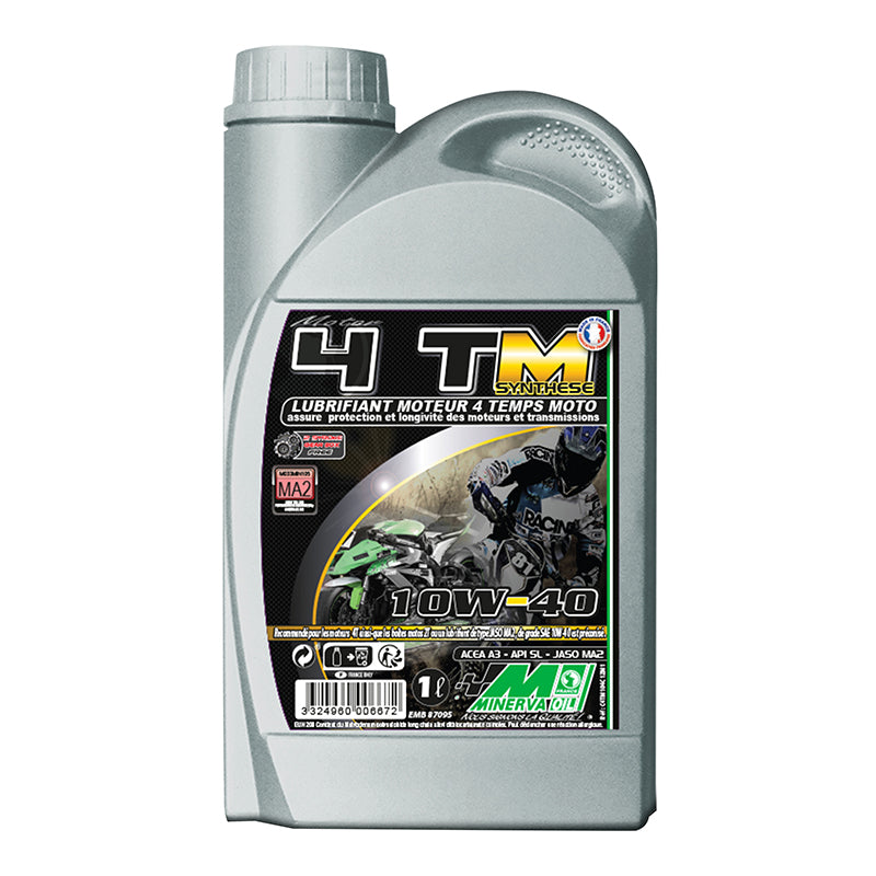 Huile moteur 4 temps synthèse 10W40 MINERVA OIL 1L