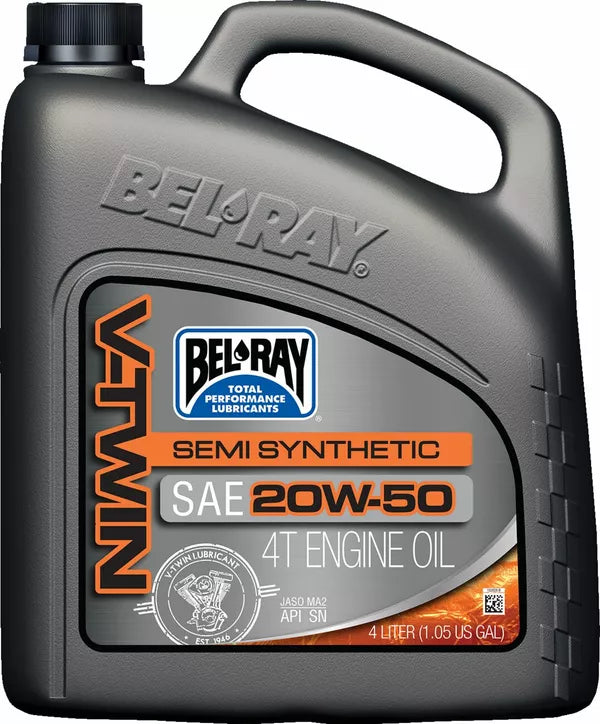 Huile moteur BEL-RAY V-Twin Semi 20W50 4L