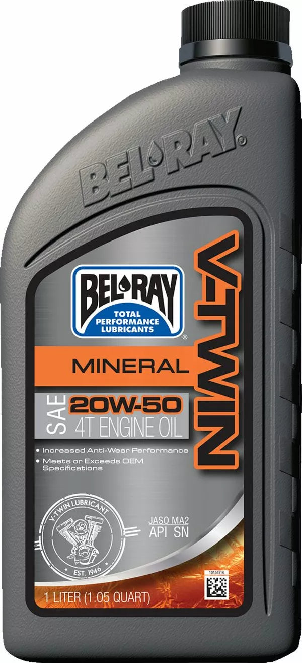 Huile moteur minérale 4 temps V-Twin Bel-Ray