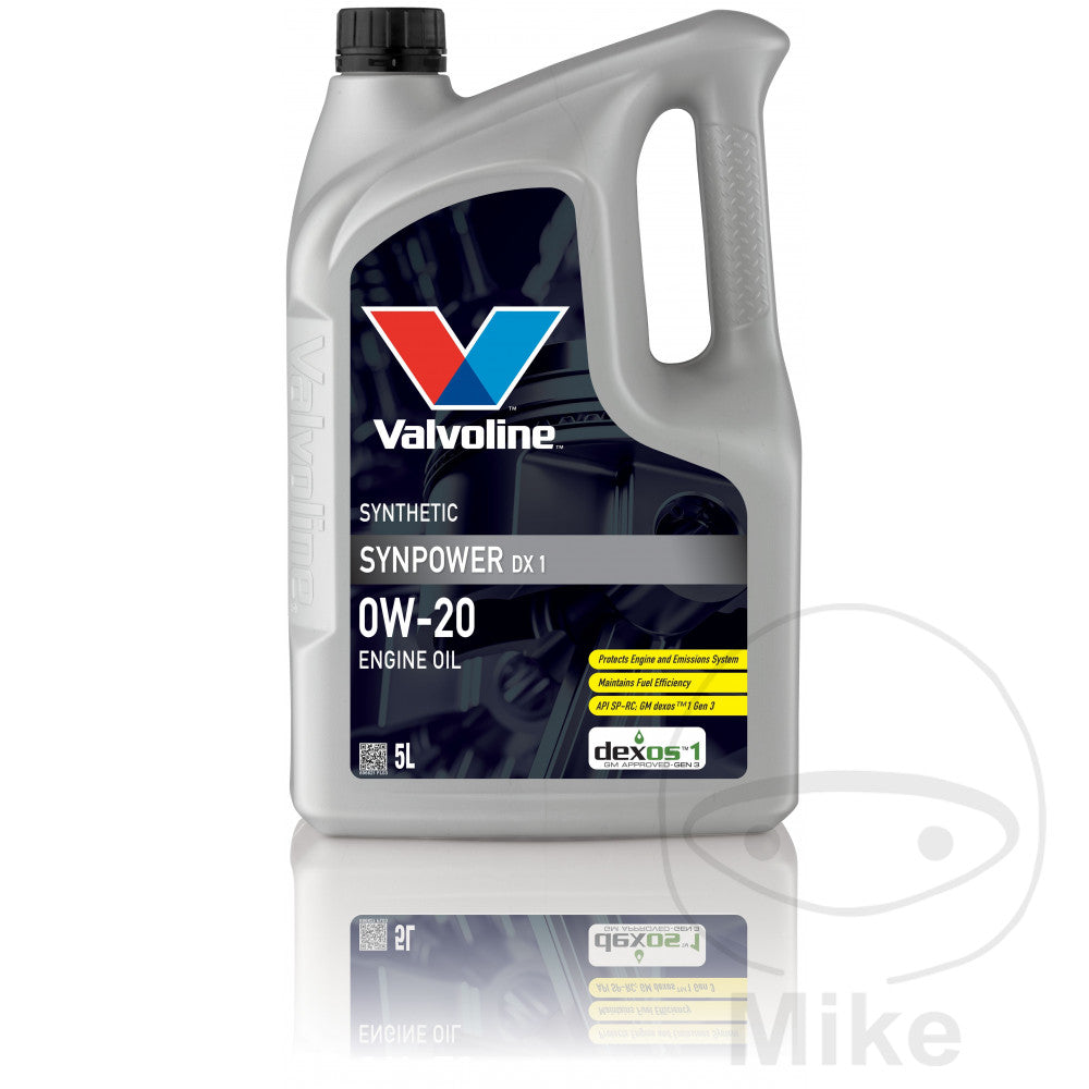 Huile moteur Valvoline 0W20 DX1 Synpower 5L