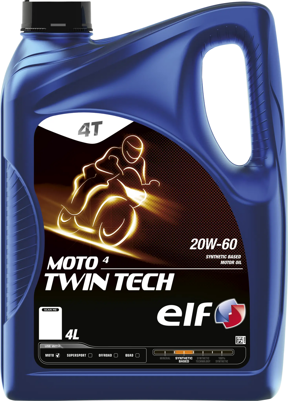 Huile Moto ELF 4 Twin Tech 20W-60