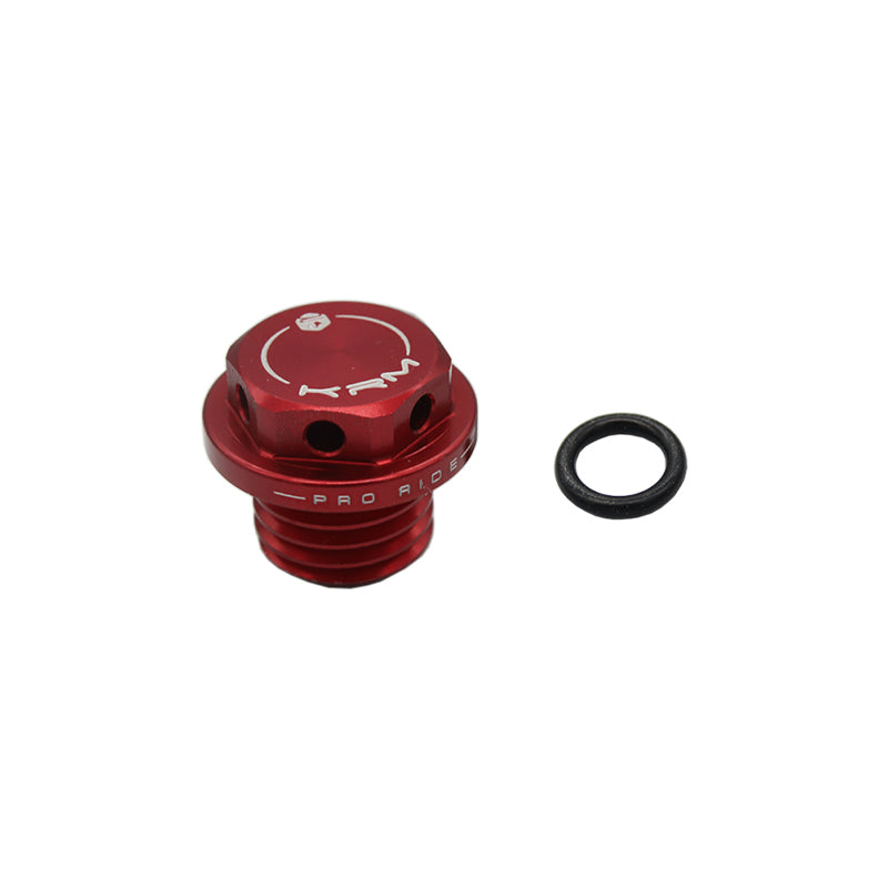 Bouchon d'huile 50 a boite Krm Pro Ride pour minarelli 50 AM6-BETA 50 rr-rieju 50 mrt-sherco 50 SM-R, se-r alu CNC rouge