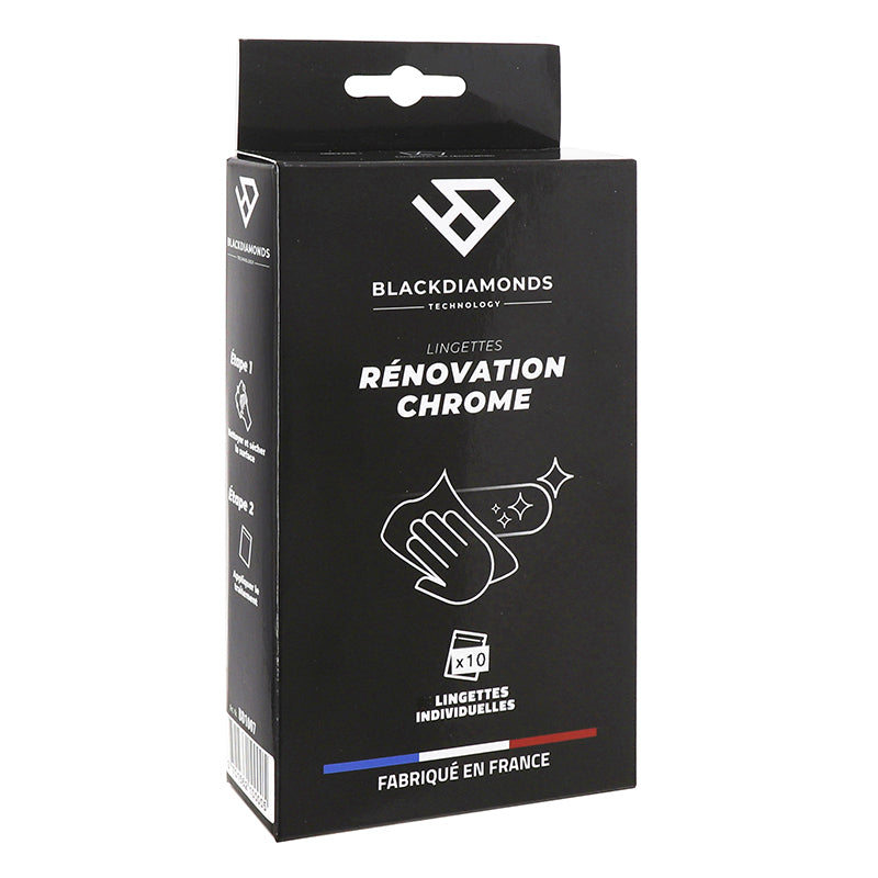 Lingettes rénovation chrome Blackdiamonds - Boîte de 5 lingettes individuelles