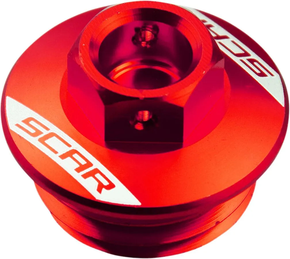 Bouchon de remplissage d'huile rouge SCAR RACING