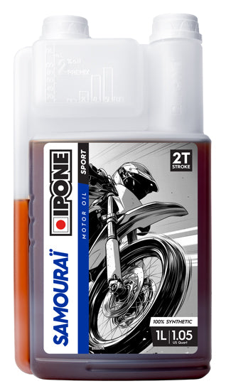 Huile Ipone 2T Samouraï Racing 100% synthèse 1L