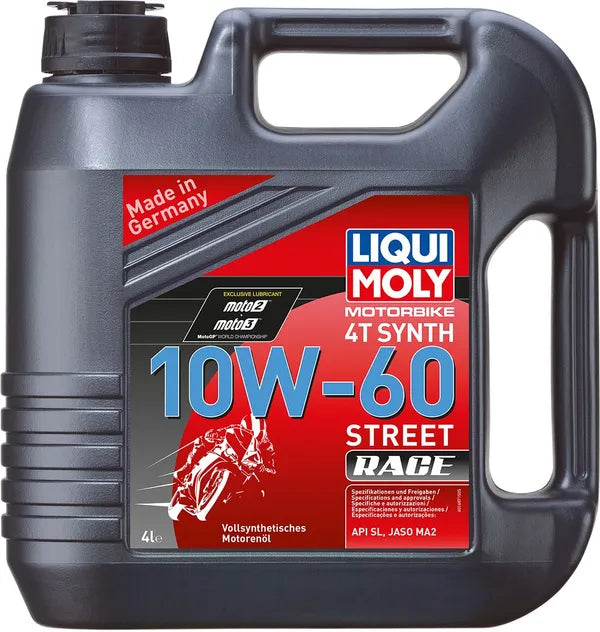 Huile moteur 4 temps Liqui Moly Moto Street Race 4T 10W60 synthétique 20 l