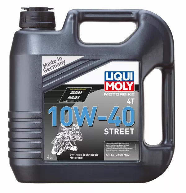 Huile moteur 4 temps Liqui Moly Moto Street 4T 10W40 synthétique 4 l