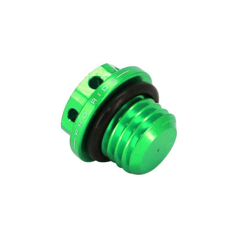 Bouchon d'huile 50 a boite Krm Pro Ride pour minarelli 50 AM6-BETA 50 rr-rieju 50 mrt-sherco 50 SM-R, se-r alu CNC vert