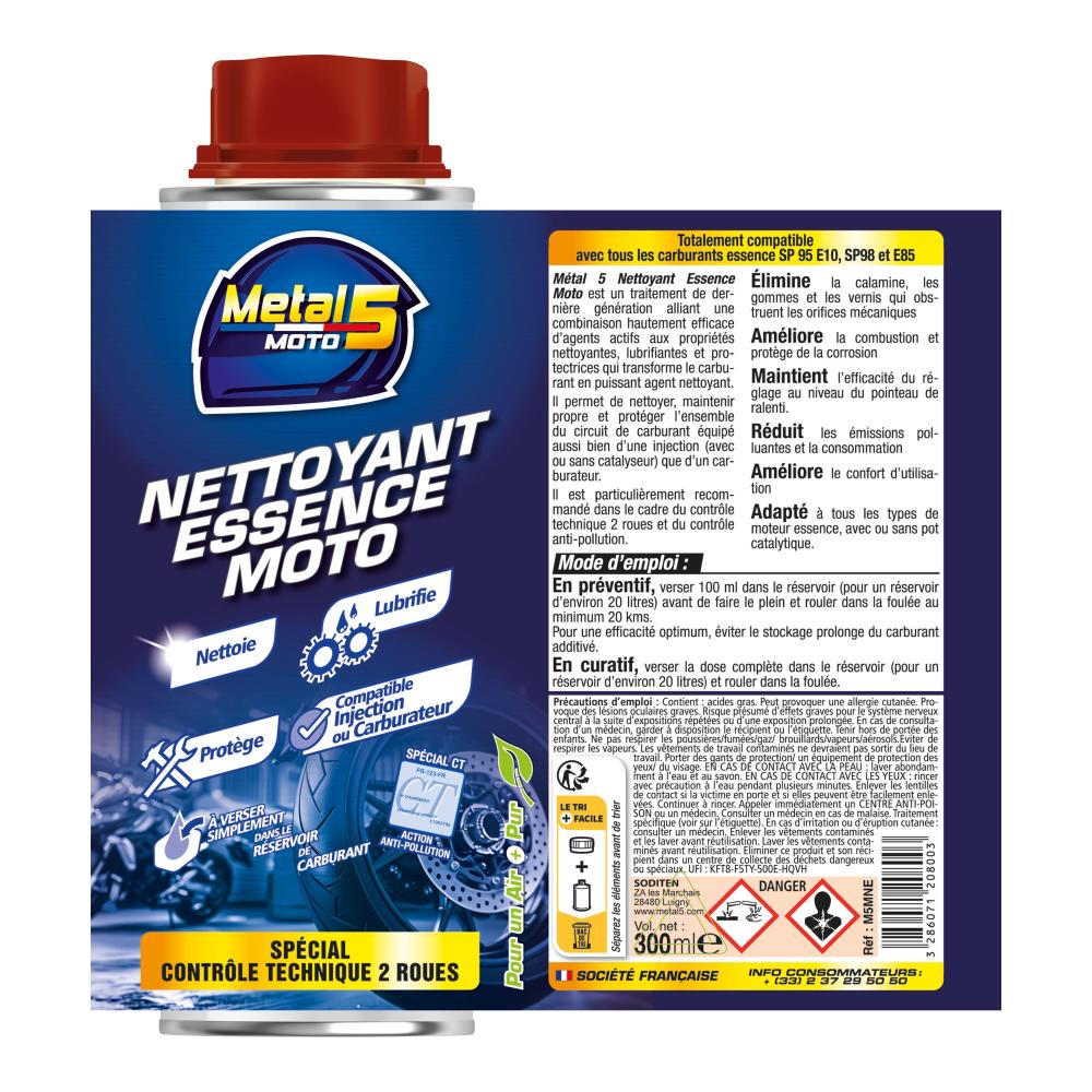 Nettoyant essence moto Metal 5 300 ml