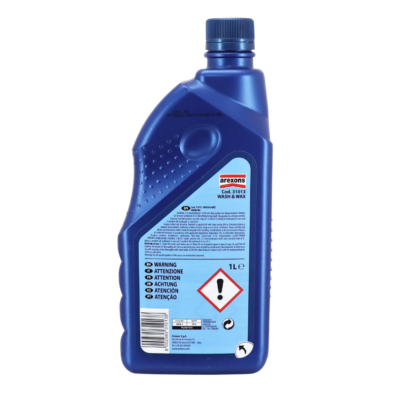Nettoyant shampoing cire carrosserie Arexons wash and wax 1L
