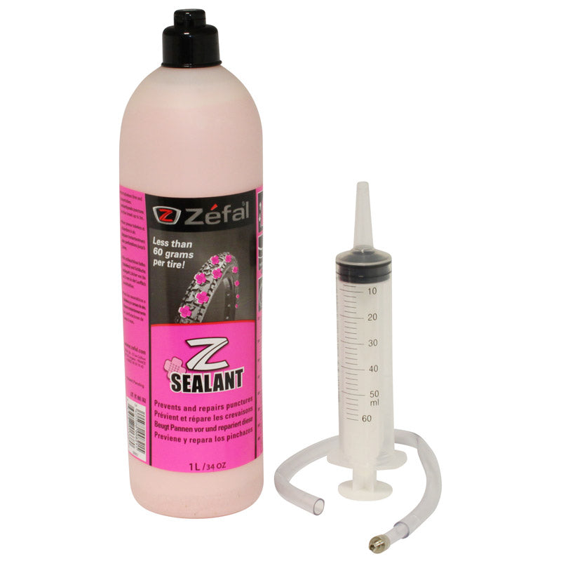 Préventif anti-crevaison Zefal Z-Sealant tubeless/tube-type avec seringue 1L