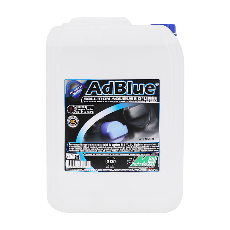Dépollisant AdBlue Minerva formule anti-cristallisation 10L