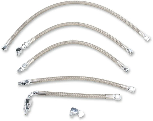 Kit de durites d'huile tressées en acier inoxydable DRAG SPECIALTIES