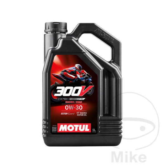 Huile moteur Motul 300V Racing 0W30 synthétique 5 L (2376H)