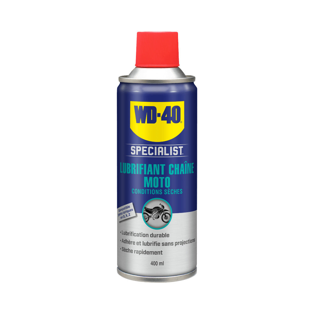 Lubrifiant chaîne WD-40 Specialist Moto conditions sèches 400 ml