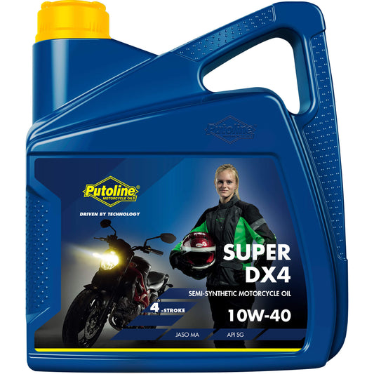 Huile moteur 4 temps 10W-40 Semi-Synthétique Super DX4 Putoline 4L